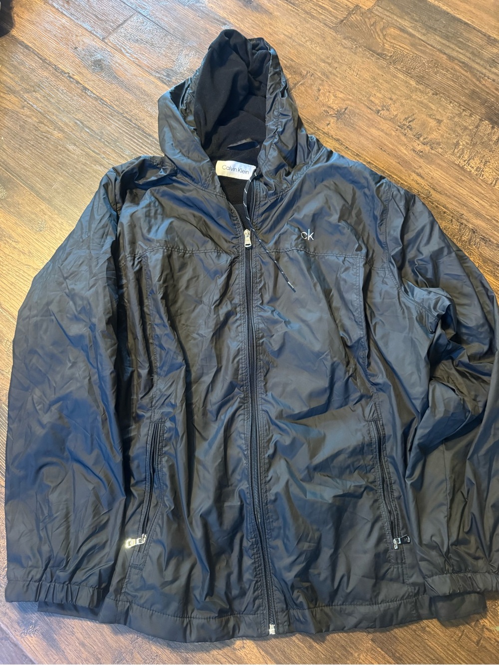 Calvin Klein Women’s Black Hooded Windbreaker Jacket